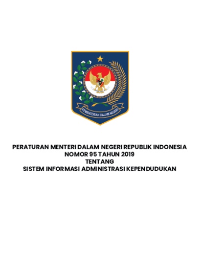 Permendagri Nomor 95 Tahun 2019