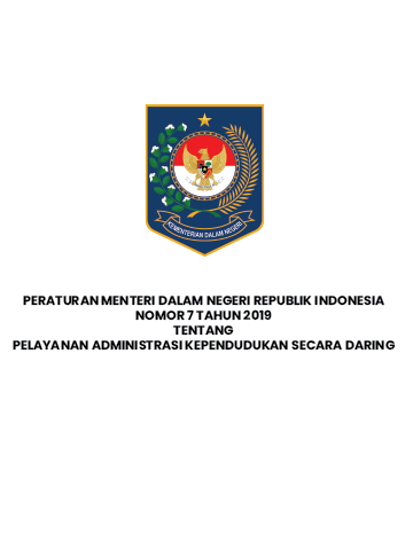 Permendagri Nomor 7 Tahun 2019