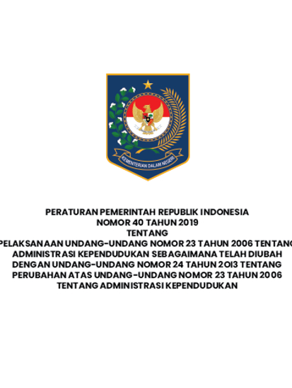 Permendagri Nomor 61 Tahun 2015